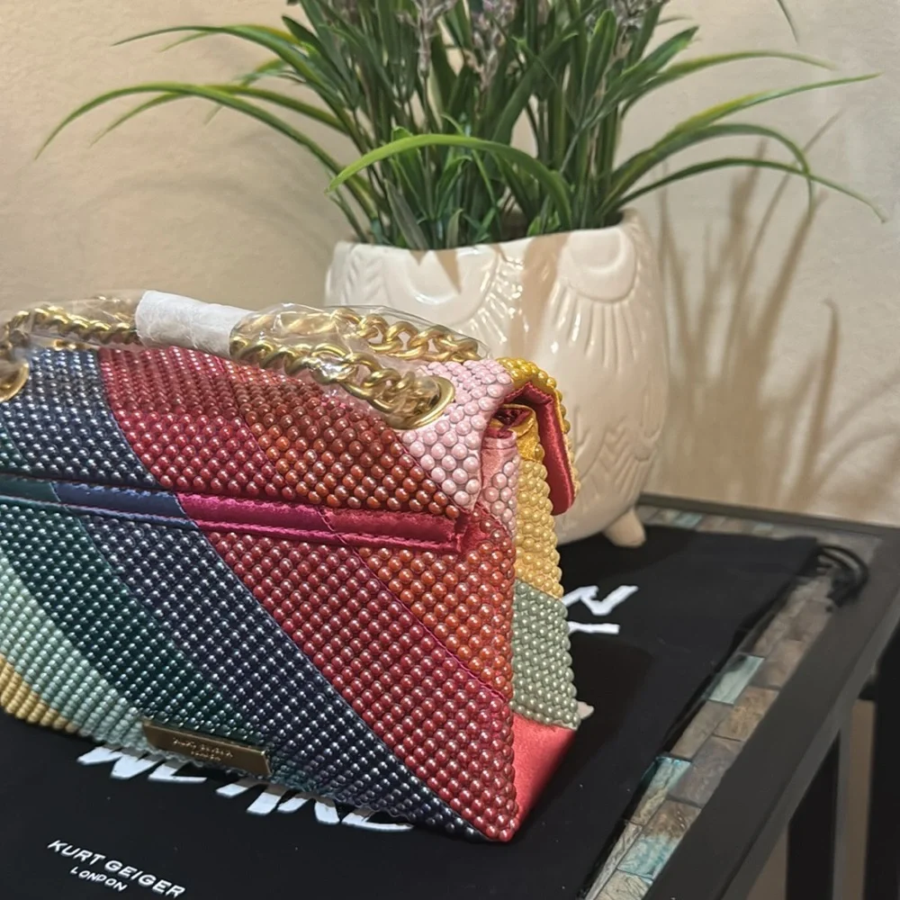 Kurt Geiger Mini Kensington Beaded Convertible Shoulder Bag - Picture 10 of 12